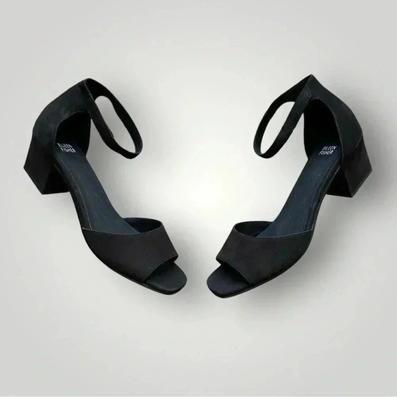 Eileen Fisher Shoes - EILEEN FISHER Viva Ankle‎ Strap Sandal Nubuk Black Sz 9.5